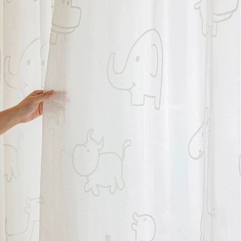 Blickdichte Vorhänge für Kinderzimmer - tulle / 1PC W100 X H200CM / Rod Pocket