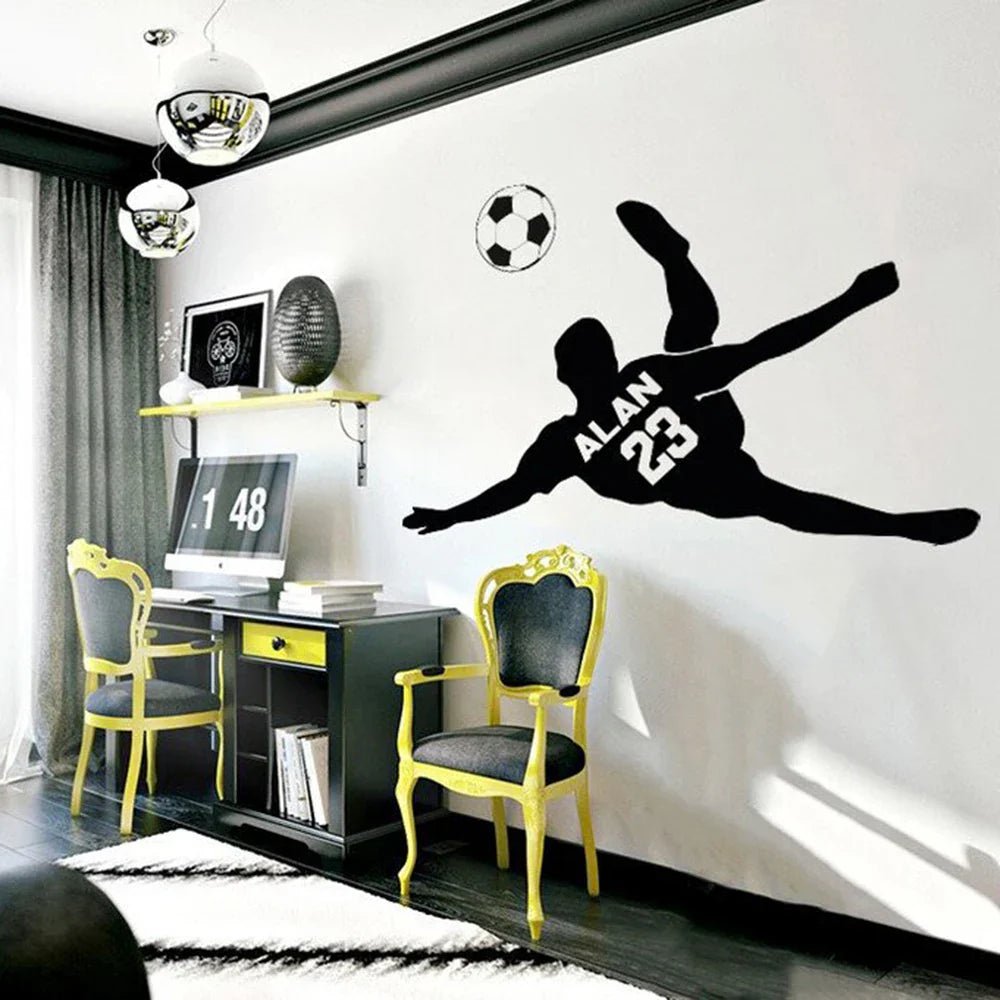 Fussball Wandsticker Kinderzimmer - 120cm x 82cm