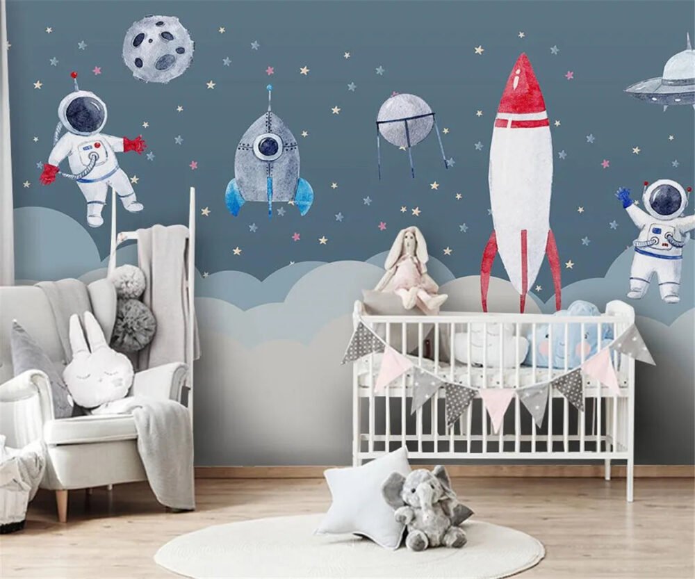 Kinderzimmer Tapete Junge - 1 Quadratmeter / Segeltuch