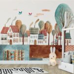 Kinderzimmer Tapeten - Selbstklebendes Segeltuch / 1 Quadratmeter