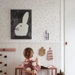 Neutrale Kinderzimmer Tapete - Vliestapete / 50cm X 900cm