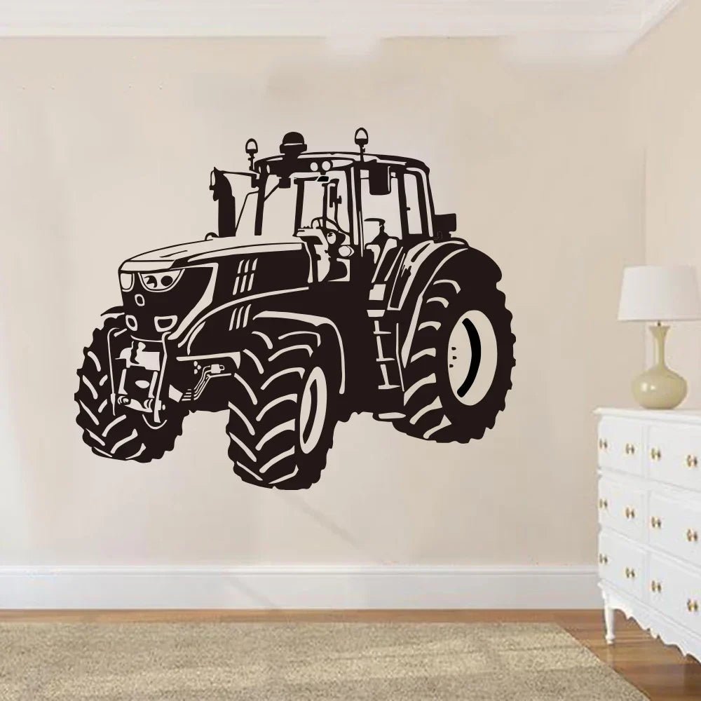 Traktor Wandtattoo Kinderzimmer - 69x57 cm