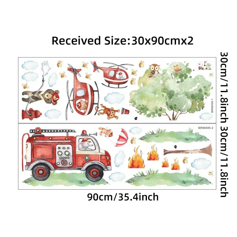 Wandsticker Feuerwehr Kinderzimmer