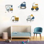 Wandtattoo Autos Kinderzimmer - 15cm - 5Pcs