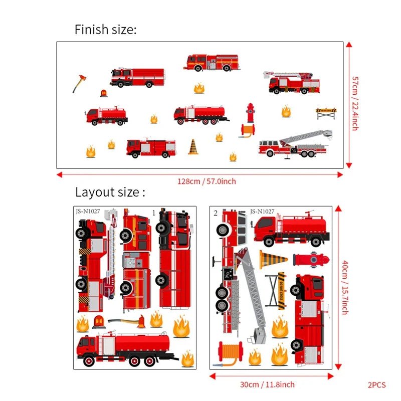 Wandtattoo Feuerwehr Kinderzimmer