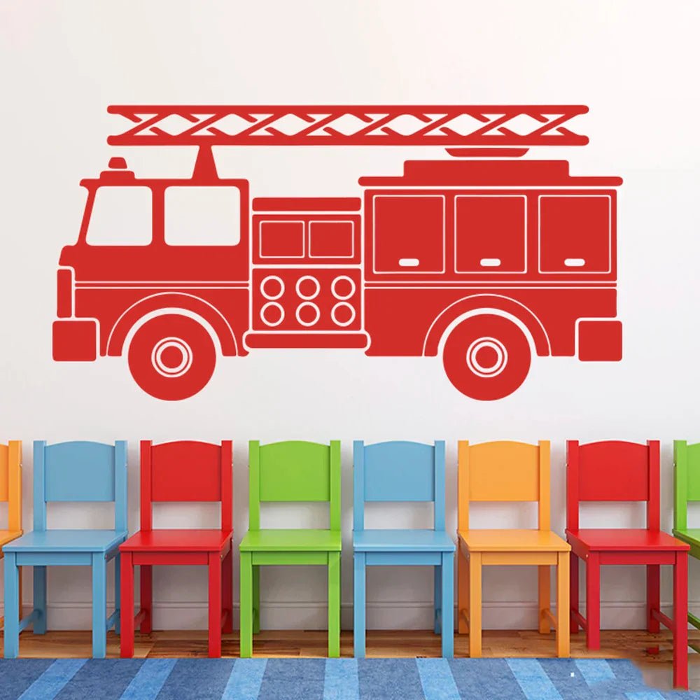 Wandtattoo Kinderzimmer Feuerwehr - 85cm x 44cm