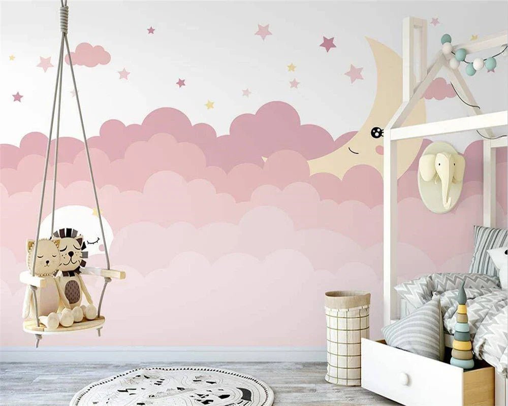 Wolken Tapete Kinderzimmer - 1 Quadratmeter / Seide